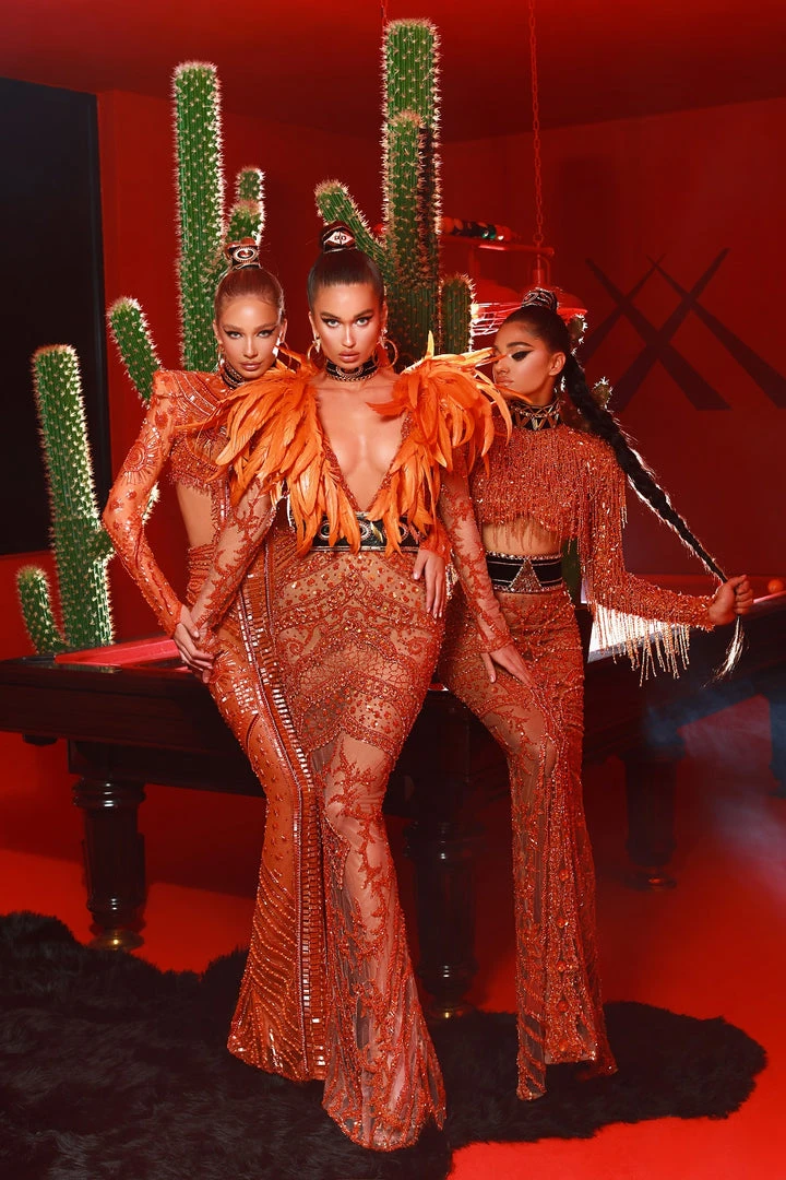 Shopalbina2022 Phoenix Orange Dress 2020's 5 Shopalbina2022 Phoenix Orange Dress 2020's