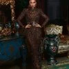 Shopalbina2022 2020's Long Lace Brown Dress