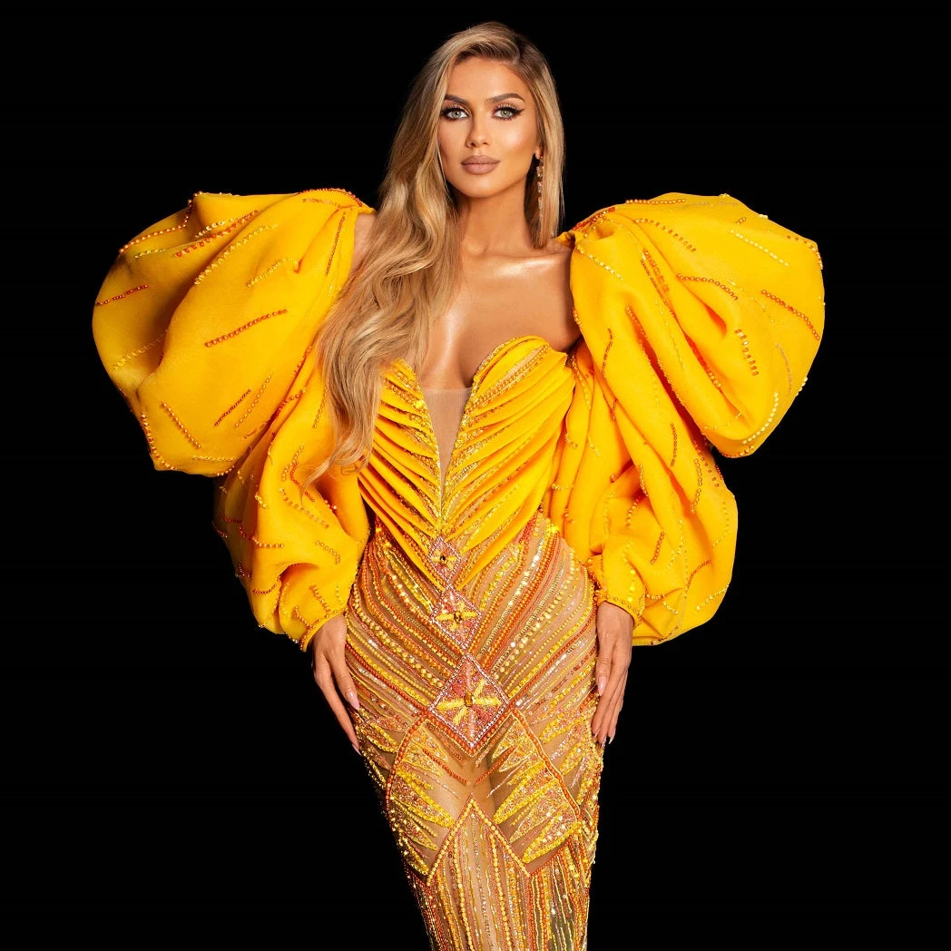 Shopalbina2022 GLORIA Puff Sleeves Dress 3 Shopalbina2022 GLORIA Puff Sleeves Dress