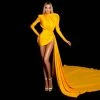 Shopalbina2022 Short Yellow Evening Dress GLORIA