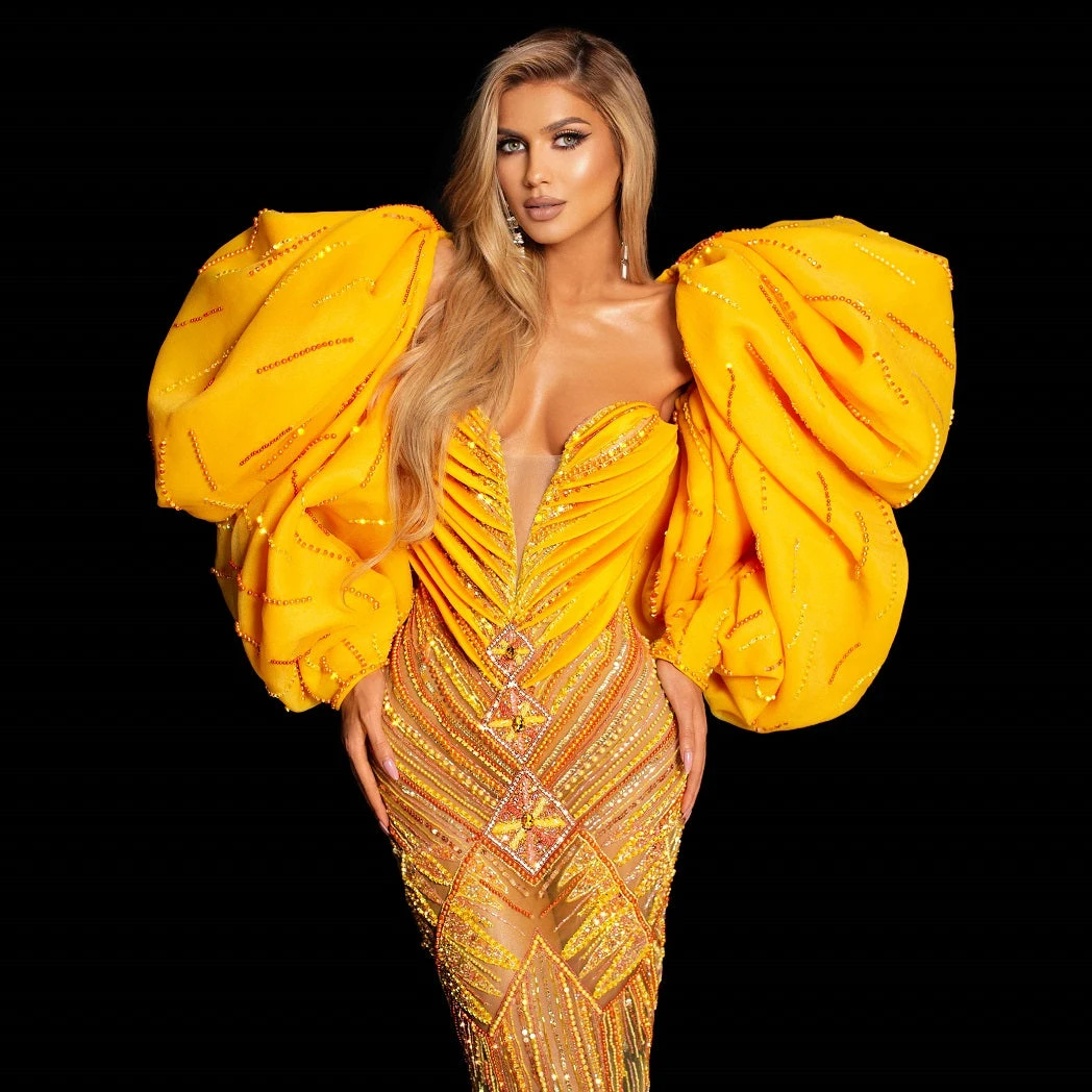 Shopalbina2022 GLORIA Puff Sleeves Dress 4 Shopalbina2022 GLORIA Puff Sleeves Dress