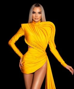 Shopalbina2022 Short Yellow Evening Dress GLORIA