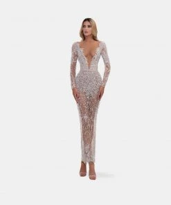 Shopalbina2022 Mid-length White-silver Dress