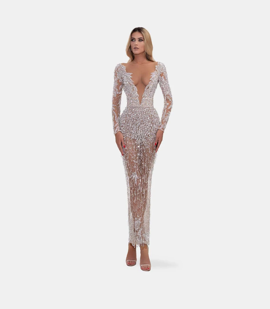 Shopalbina2022 Mid-length White-silver Dress 4 Shopalbina2022 Mid-length White-silver Dress