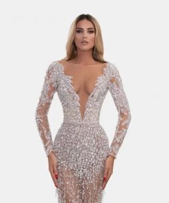 Shopalbina2022 Mid-length White-silver Dress