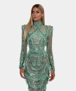 Shopalbina2022 Glamourous Mint-green Dress WILD