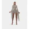 Shopalbina2022 Short Mirror Silver Dress With Tassels 1 Shopalbina2022 Short Mirror Silver Dress With Tassels