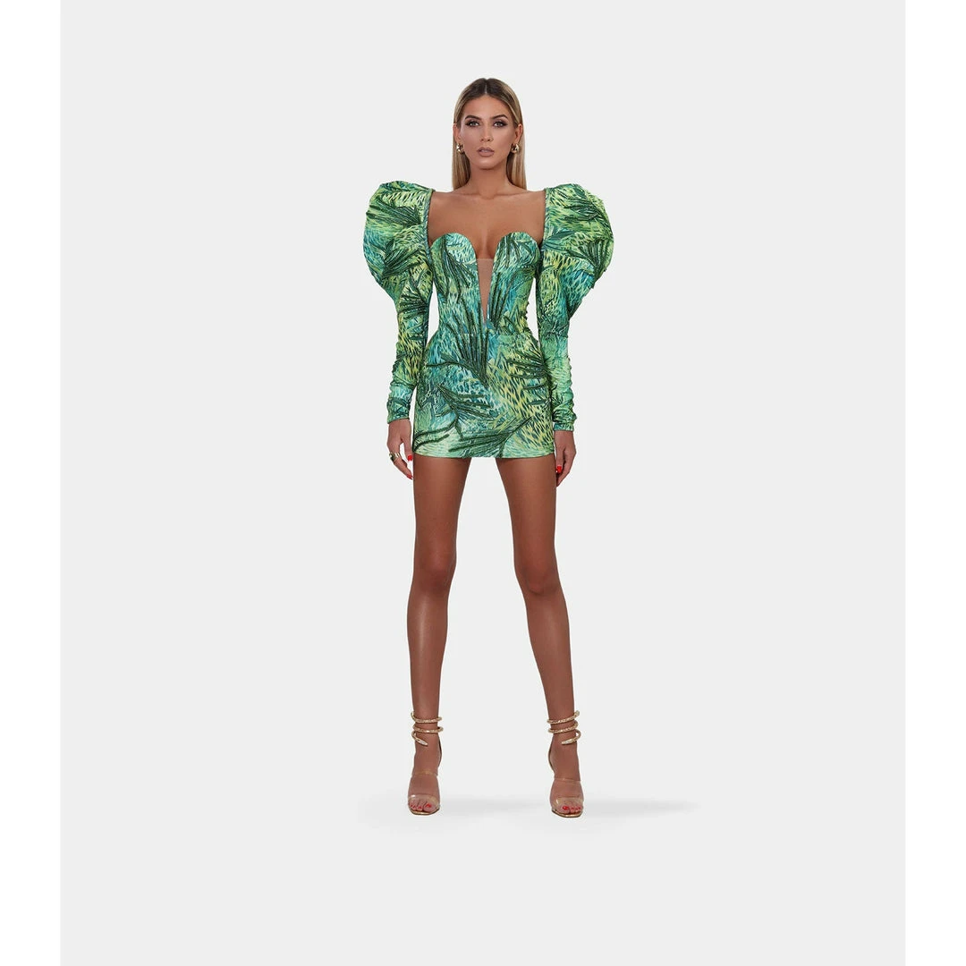 Shopalbina2022 WILD Green Printed Dress 4 Shopalbina2022 WILD Green Printed Dress