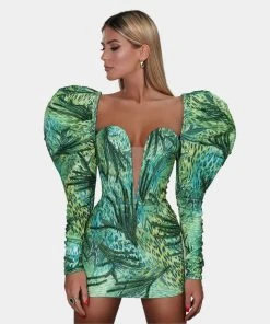Shopalbina2022 WILD Green Printed Dress 8 Shopalbina2022 WILD Green Printed Dress