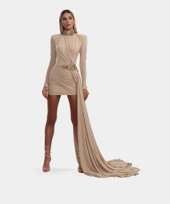 Shopalbina2022 Short Dress With One Sided Tail WILD 7 Shopalbina2022 Short Dress With One Sided Tail WILD