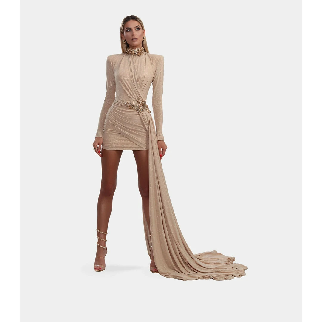 Shopalbina2022 Short Dress With One Sided Tail WILD 5 Shopalbina2022 Short Dress With One Sided Tail WILD