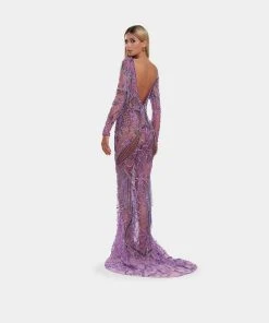 Shopalbina2022 Long Dress With Purple Embroidery And Tassels 7 Shopalbina2022 Long Dress With Purple Embroidery And Tassels