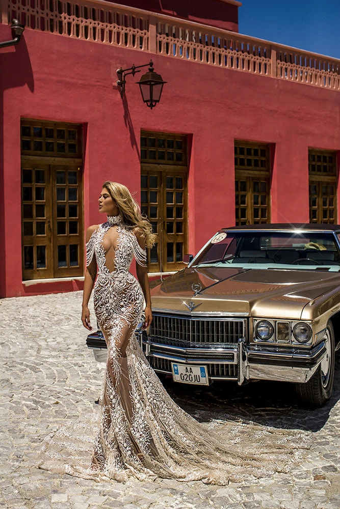 Shopalbina2022 Halter Neck Dress With Detailed Hanging Off Shoulder Sleeves Dress Spring 2020 3 Shopalbina2022 Halter Neck Dress With Detailed Hanging Off Shoulder Sleeves Dress Spring 2020