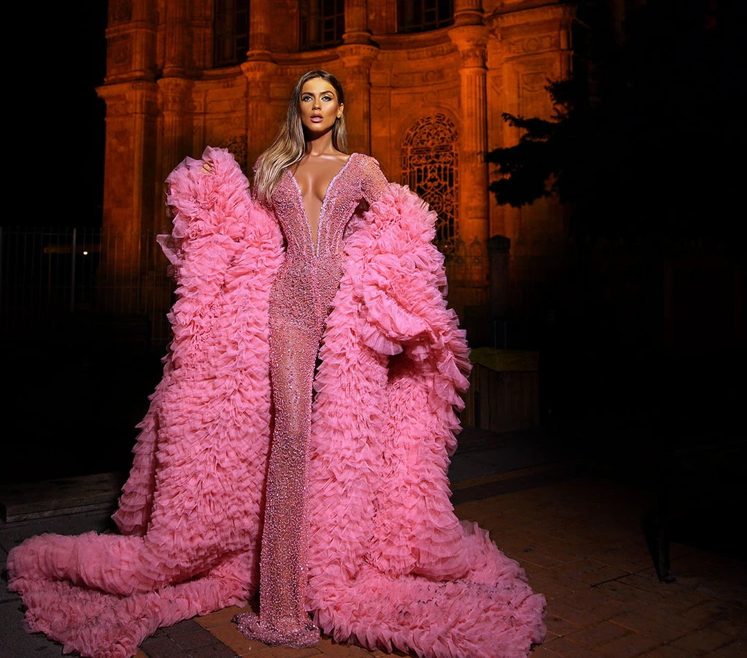 Shopalbina2022 MESMERIZING Long Cape Pink Jumpsuit 3 Shopalbina2022 MESMERIZING Long Cape Pink Jumpsuit