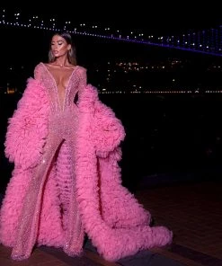 Shopalbina2022 MESMERIZING Long Cape Pink Jumpsuit 5 Shopalbina2022 MESMERIZING Long Cape Pink Jumpsuit
