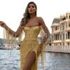 Shopalbina2022 MESMERIZING Long Golden Dress