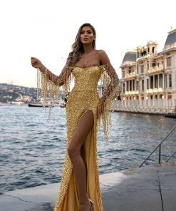 Shopalbina2022 MESMERIZING Long Golden Dress 5 Shopalbina2022 MESMERIZING Long Golden Dress