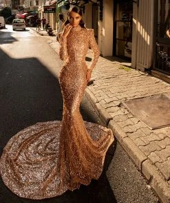 ALBINA DYLA Sales 2022 17 Shopalbina2022 Gold Evening Dress MESMERIZING