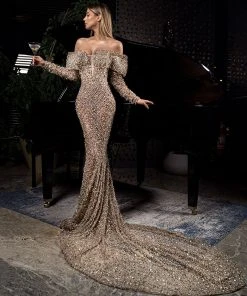 Shopalbina2022 Golden Dress REINE