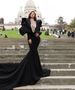 Shopalbina2022 BRIGITTE Black Extravagant Dress