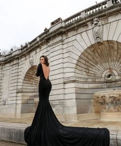 Shopalbina2022 BRIGITTE Black Long Dress