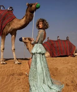 Shopalbina2022 DESERTE Long Mint Dress