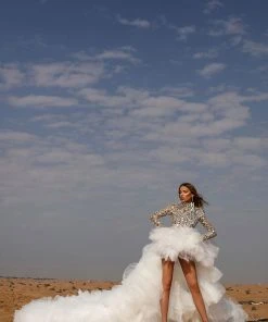 Shopalbina2022 Mirror Detailed Tulle Dress DESERTE