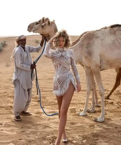 Shopalbina2022 DESERTE Mini Silver Dress