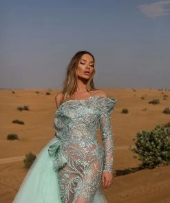 Shopalbina2022 Long Mint Corset Dress DESERTE