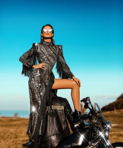 Shopalbina2022 Cape Sleeve Red Dress