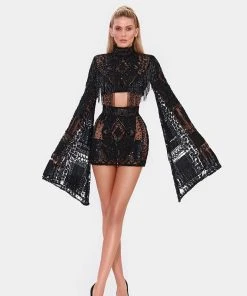 Shopalbina2022 WILD Crop Top High Neck Set