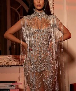 Shopalbina2022 Sleeveless Slim Fitted Dress HAUTE COUTURE