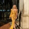Shopalbina2022 BELLA Yellow One Sided Dress
