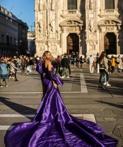 Shopalbina2022 One Shoulder Big Bow Dress