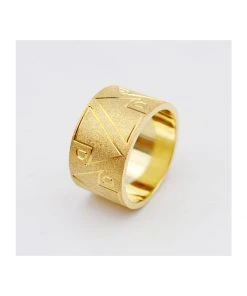 Shopalbina2022 Accessories Wide AD Logo Ring