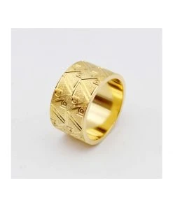 Shopalbina2022 Wide Ring With AD Logo Design Accessories