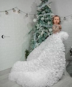 Shopalbina2022 White Fluffy Tulle Dress