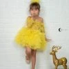 Shopalbina2022 Fluffy Tutu Yellow Dress Children