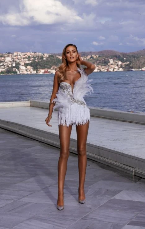 Shopalbina2022 White Feathered Short Dress Fairy Tale 5 Shopalbina2022 White Feathered Short Dress Fairy Tale