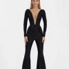 Shopalbina2022 WILD Black Jumpsuit With Shiny Tassels