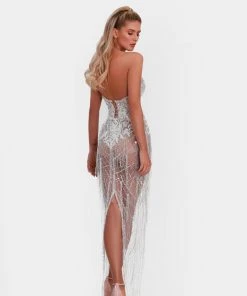 Shopalbina2022 Silver Tassle Dress WILD