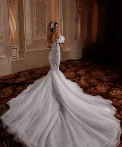 Shopalbina2022 One Shoulder Mermaid Bridal Gown 8 Shopalbina2022 One Shoulder Mermaid Bridal Gown