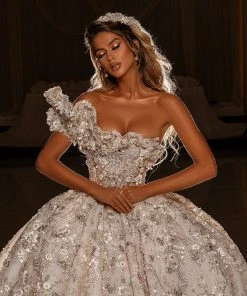 Shopalbina2022 Bridal Couture One Ruffle Shoulder Bridal Gown 13 Shopalbina2022 Bridal Couture One Ruffle Shoulder Bridal Gown