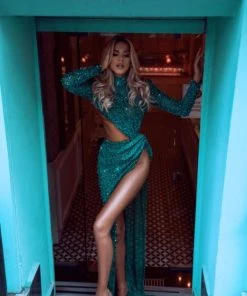 Shopalbina2022 Fairy Tale Cut-out Waist Green Dress 7 Shopalbina2022 Fairy Tale Cut-out Waist Green Dress