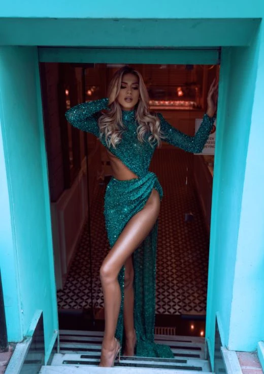 Shopalbina2022 Fairy Tale Cut-out Waist Green Dress 5 Shopalbina2022 Fairy Tale Cut-out Waist Green Dress