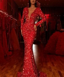 Shopalbina2022 Long Sparkly Dress